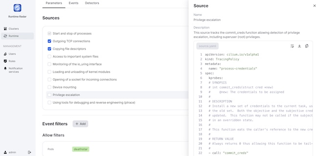 Интерфейс Runtime Radar Интерфейс Runtime Radar