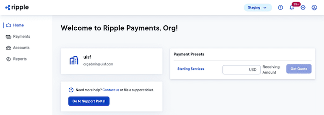 Пользовательский интерфейс Ripple