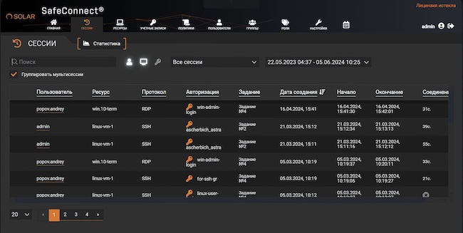 Интерфейс Solar SafeConnect Интерфейс Solar SafeConnect