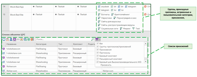 Контроль приложений в «Континенте 4.1.9»