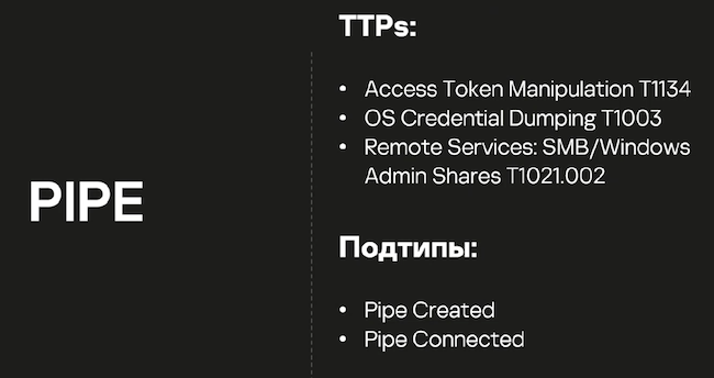 Дорожная карта работы с событиями PIPE в Kaspersky EDR Expert