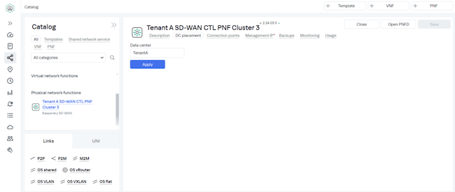 «DC Placement» для PNF в Kaspersky SD-WAN