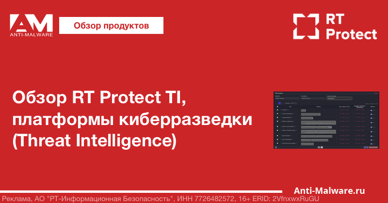 Обзор RT Protect TI, платформы киберразведки (Threat Intelligence)