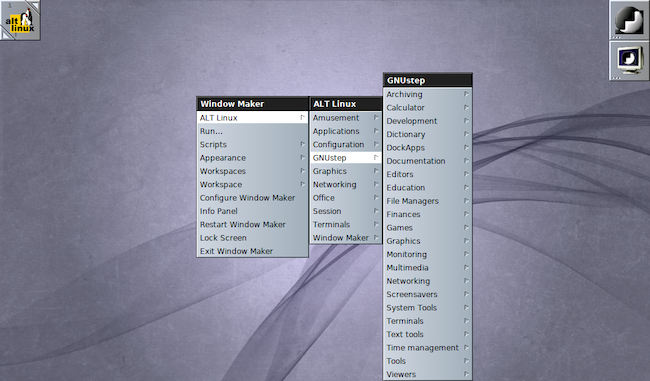 Alt Starterkit с рабочим столом Gnustep