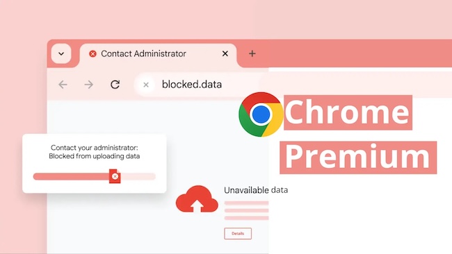 Окно Google Chrome Enterprise